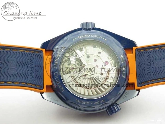 0521 Planet Ocean 45.5mm Big Blue Real Ceramic VSF 1:1 Best Edition on Blue Rubber Strap A8906 Super Clone Unique 7896